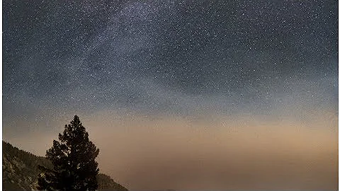 Milky way shimmers over smoky skies in stunning view from yosemite national park
