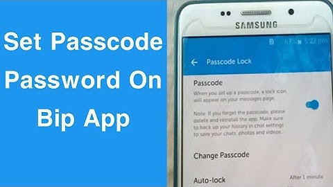 How To Secure Bip Account With Passcode Password || Protect Bip Messaging Voice Video Calling App