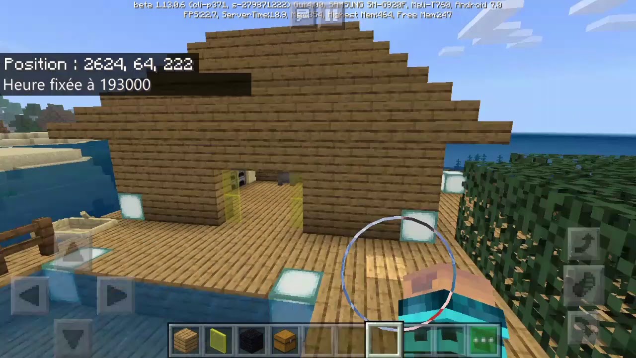 Maison sur l'eau (Video minecraft) 2019(1) - YouTube