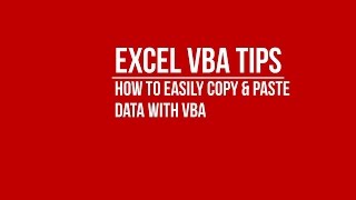 VBA How to use Copy Paste function with VBA