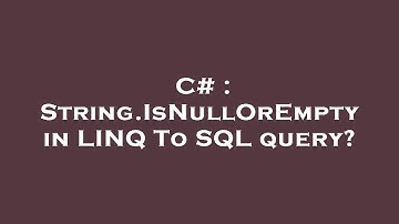 C# : String.IsNullOrEmpty in LINQ To SQL query?
