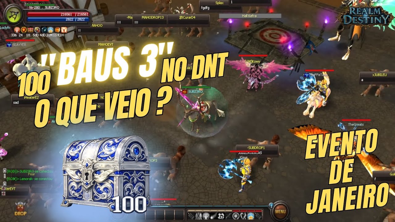 100 BAÚS 3 DO EVENTO ABERTOS - OLHA O QUE VEIO 👀🎁 | WYD REALM OF DESTINY 