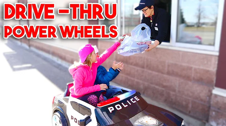 KIDS Driving Power Wheels Ride On Car to a DRIVE T...