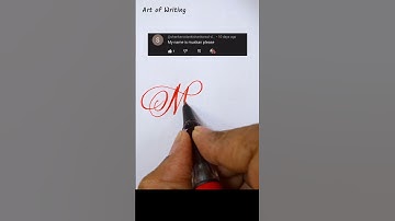 How to write a beautiful name in calligraphy ❤️ #calligraphy #shortsfeed #shorts #cursive #muskan