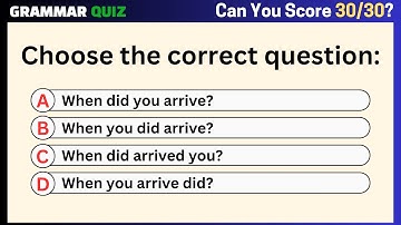 A2 Level English Grammar Quizzes
