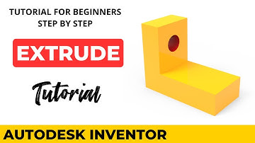 Autodesk Inventor For Beginners - Exercise 1 #extrude #hole