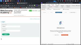 User Role Controlled By Request Parameter | Web Security Academy | PortSwigger Labs | Owasp