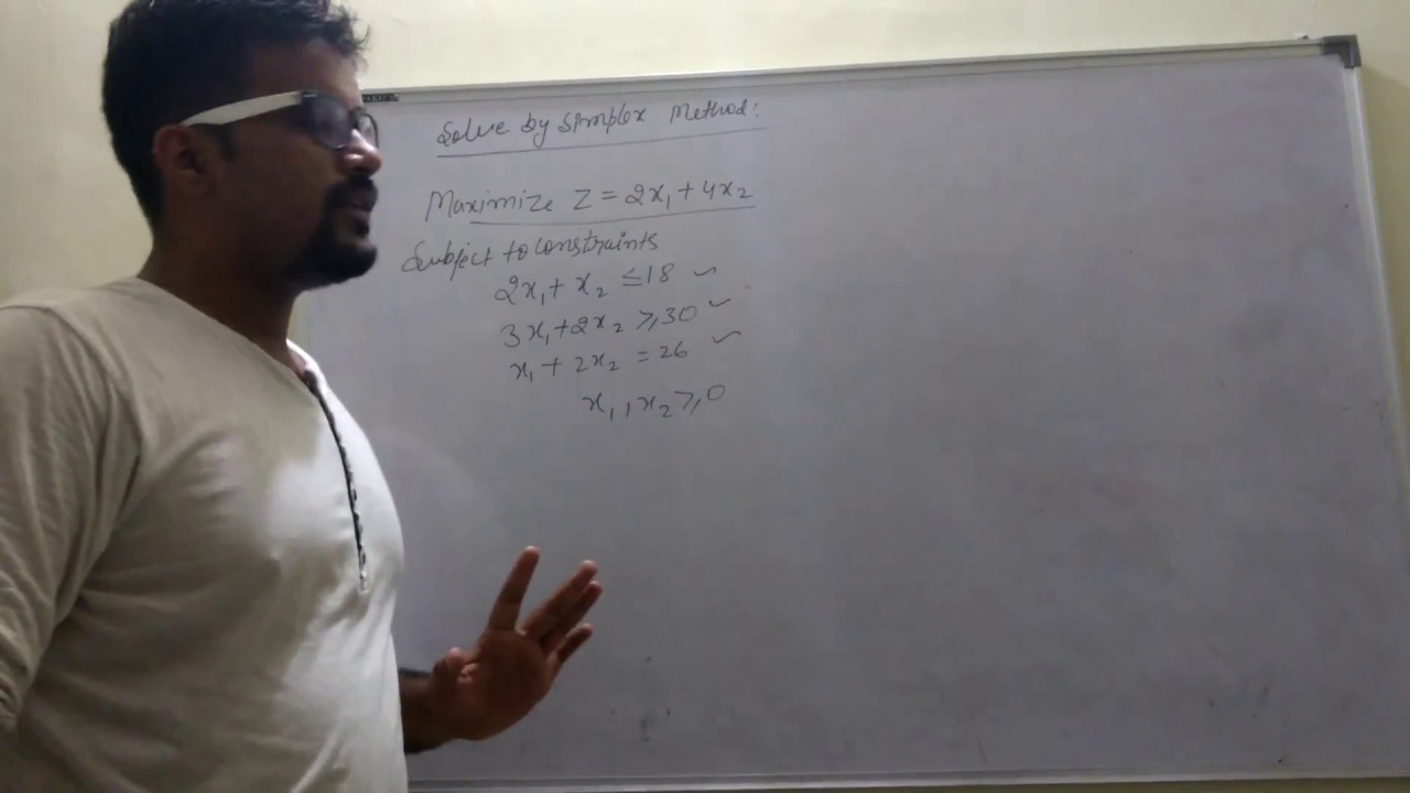 Simplex Big M Method (part 1 of 3) - YouTube