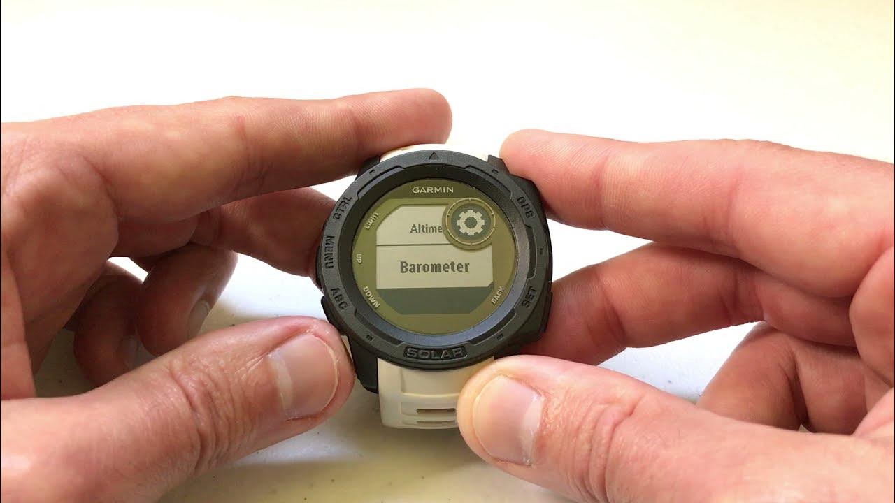 Garmin Instinct Barometric Altimeter Settings YouTube