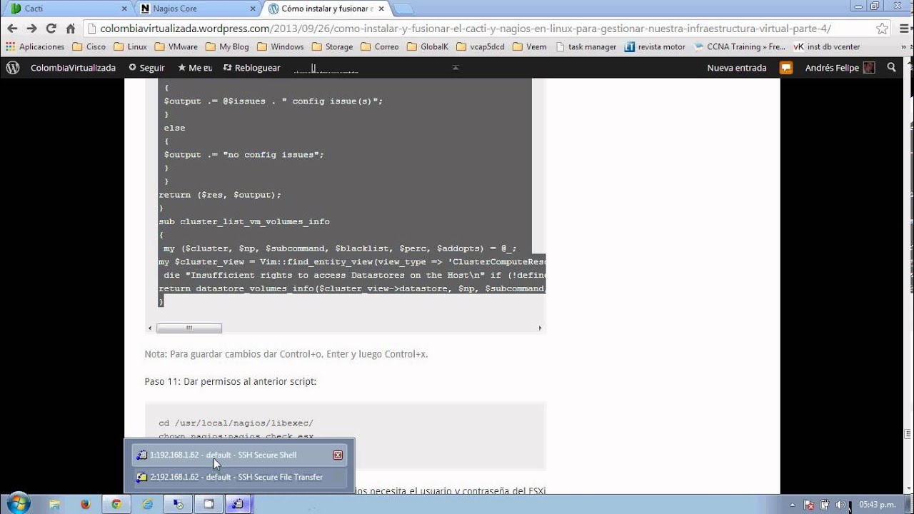 Instalar y fusionar Cacti y Nagios en Linux para ambientes virtuales Parte 4 cloud nine