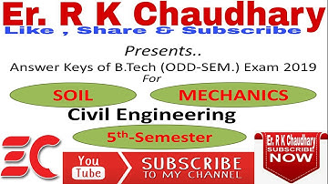 SOIL MECHANICS-1, A.K.U. 5th Semester Exam 2019, Civil Engineering Answer of Objective Questions.