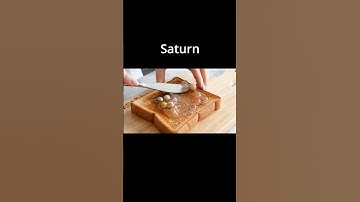 ASMR: Spreading Miniature Saturn Planets on Toast ✨🪐 – Planet Series Part 6 #asmr #satisfying #relax