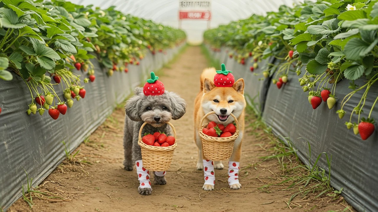 Baking a Strawberry Cake | 딸기 케이크 만들기