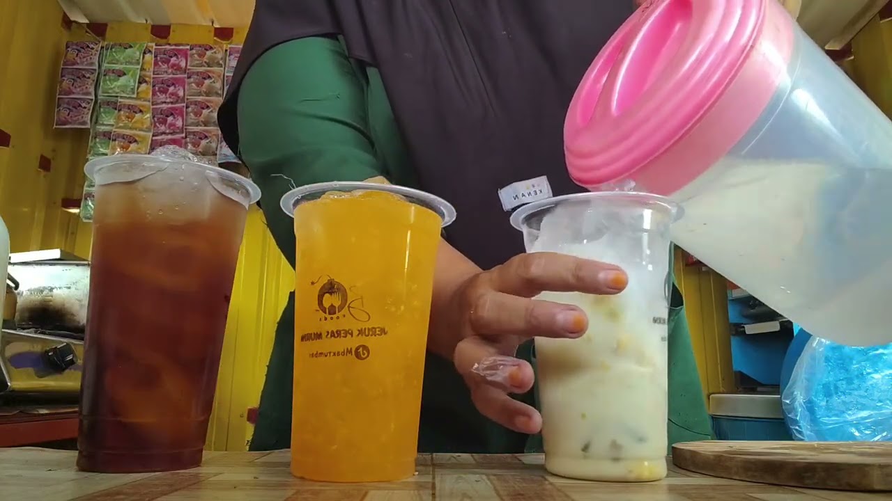 Vlog 6, Jeruk peras murni, cuaca panas yang menyenangkan 🥰🤗 es kopi dan jus bersaing ketat,/ASMR.