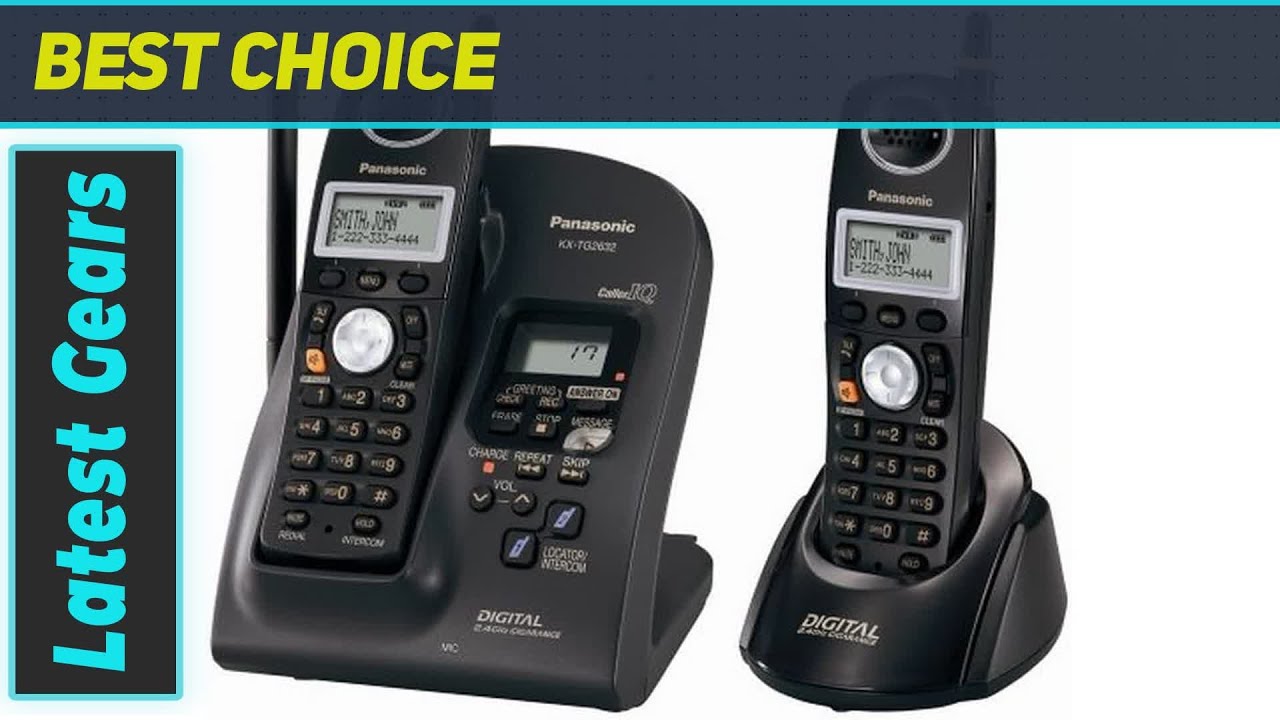 Panasonic KX-TG2632B 2.4 GHz FHSS GigaRange Digital Cordless Answering System Dual Handsets