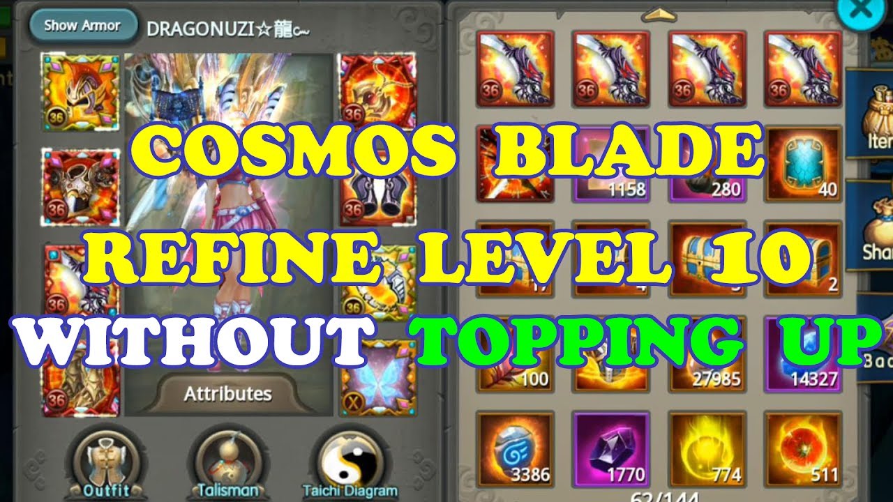 Taichi Panda | Cosmos Blade Refine Level 10 WITHOUT Topping Up