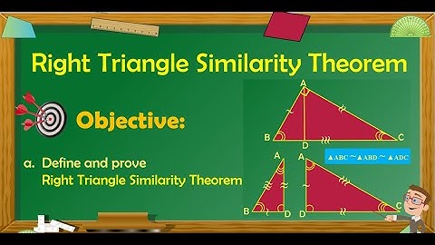 Right Triangle Similarity Theorem Proof