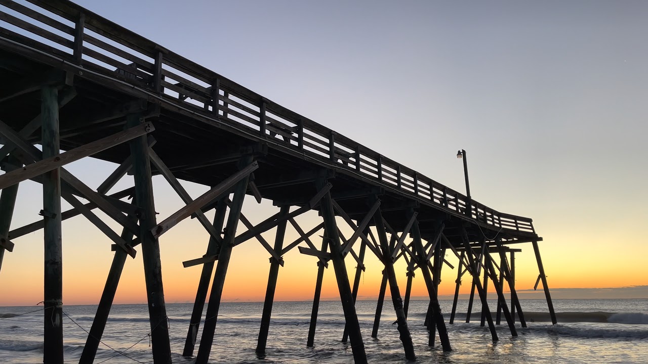 Surfside Beach Pier Demolition Update and Sunrise - YouTube