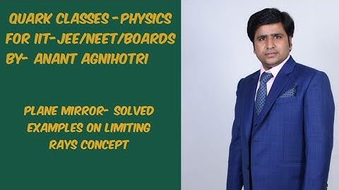 Plane Mirror part 14|| PHYSICS for IIT JEE NEET by Anant agnihotri ||QUARK CLASSES