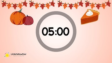 Calm Fall Vibe – 5 Minutes Countdown Timer With Pumpkin Spice Calm Music | Autumn Classroom Timer
