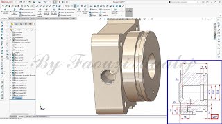 Modélisation 3D avec SOLIDWORKS (Flasque arrière 39)