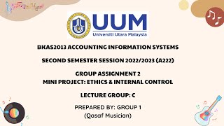 BKAS2013 ACCOUNTING INFORMATION SYSTEMS (GROUP C) - GROUP 1 (Qasaf Musician) ROLE PLAY - COPYRIGHT