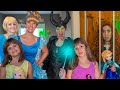 Elsa and Maleficent, Cinderella &amp; Meirda goes to Jail! Magic Pretend Play!