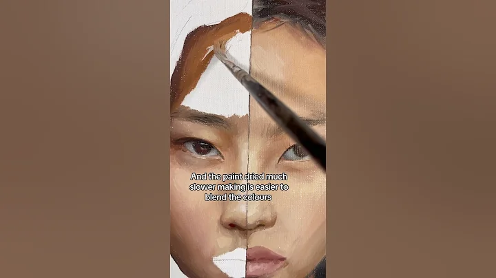 OIL PAINT vs ACRYLIC PAINT 😫 which wins 🧐 #artchallenge