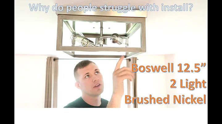 Boswell 12.5 inch 2 light brushed nickel Flush Mou...