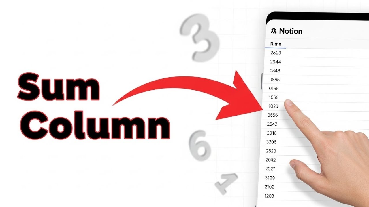 How To Sum A Column Notion