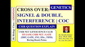 CROSS OVER: SINGLE & DOUBLE | INTERFERENCE |COEFFICIENT OF COINCIDENCE | CSIR NET LIFESCIENCE 2020