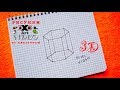 3D Призма Объемный рисунок по Клеточкам #pixelvideo