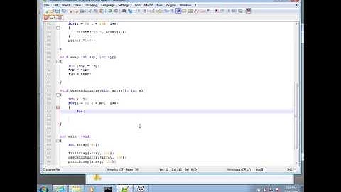 C Programming Tutorial: Sorting an array into descending order after scanning from an input file