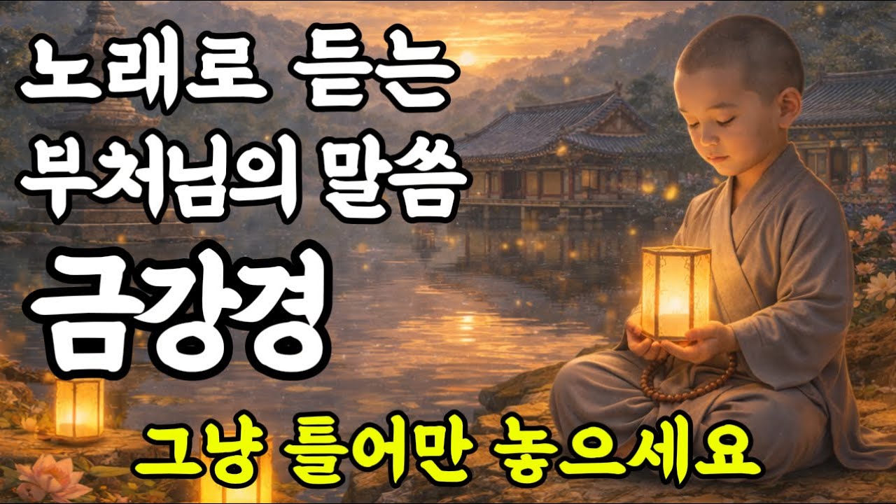 노래로 듣는 금강경  , 금강경이 주는 지혜와 평온한 마음 그냥 틀어만 놓으세요. 복이 쏟아집니다. 