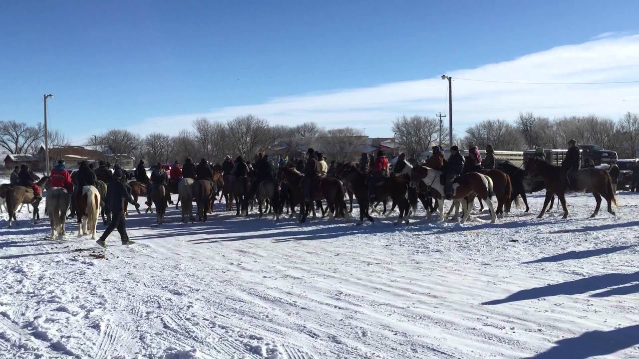Chief Big Foot Riders Leaving Kyle / Red Water 12-27-2015