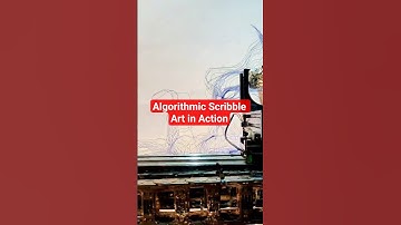 The painting bot in action 🎨 #scribbleart #digitalart #timelapse #scribbling #plotterart #algorithm
