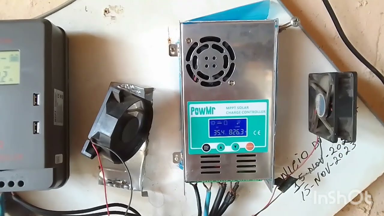 configurações novo controlador powmr 60a sistema solar 24v bateria  litio