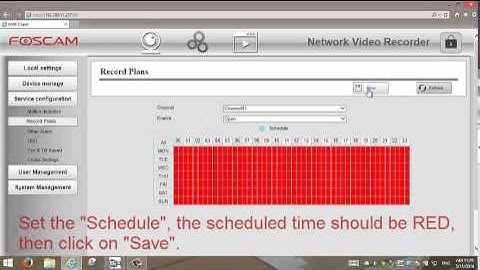 Foscam NVR Tutorial: How to set scheduled record for your NVR on website