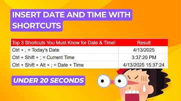 Top 3 Google Sheets Shortcuts for Date & Time (Super Fast!)