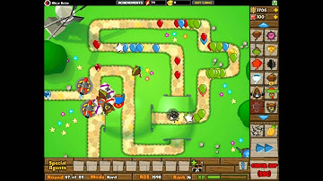 Bloons Tower Defense 5 - Track 1 Hard Starting From Rank 1! (Easiest Walkthrough Ever)