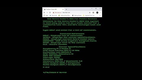Building a retro web server | Old school BBS | Mini Pi cloud server
