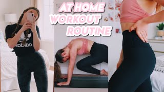 my AT HOME workout routine! (a week in my life of workouts)