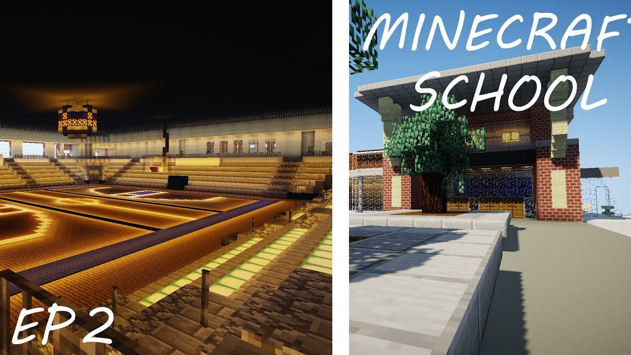 Minecraft [Mega Builds] School Build Ep2. Finished Gym/ Small Updates ...