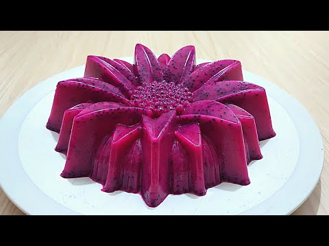 Resep Agar Agar Buah Naga Santan