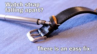 A quick fix for worn leather watch straps. Save yourself $100 with a pair of scissors.