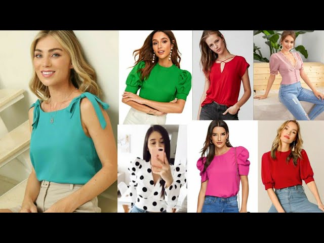 40🆕️BLUSAS SENCILLAS Y MODERNAS DE MODA PARA MUJERES 