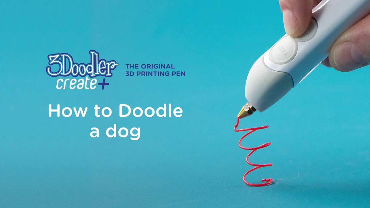 3D Pen for Beginners  How to Doodle a DOG with the 3Doodler Create+ (EASY)  