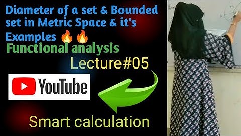 Diameter of a set and Bounded set in Metric Space | it