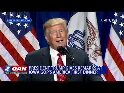 President Donald Trump, W. Des Mones, Iowa GOP First Dinner 6/11/19