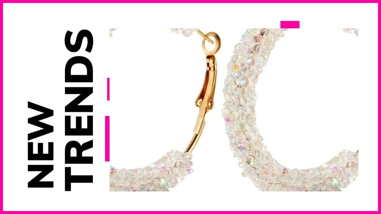 Roxana Round Glitter Hoop Earrings